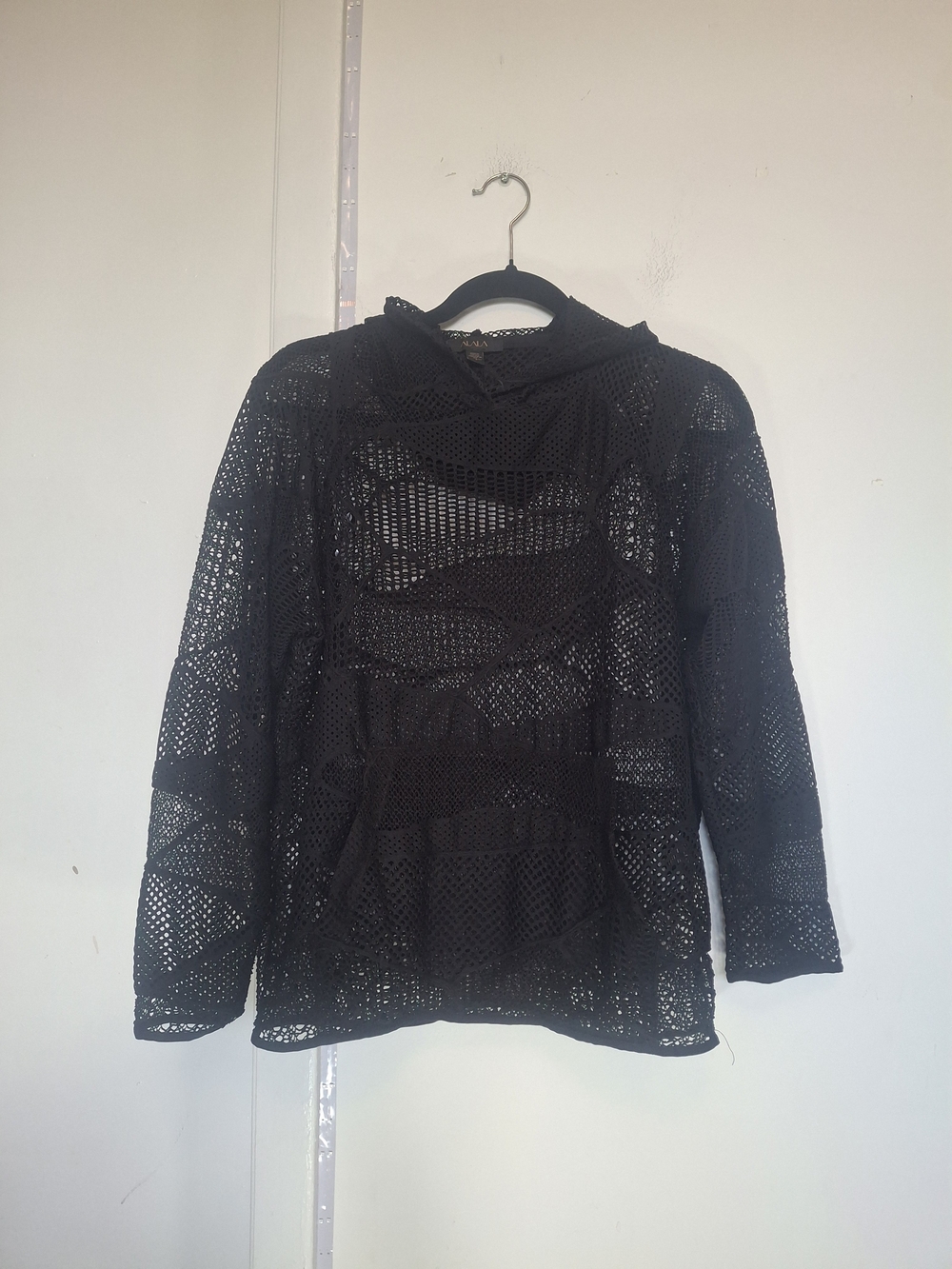 Alala Black Mesh Hoodie Cover-Up